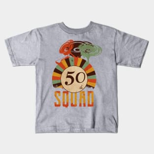 50th anniversary music squad, birthday gift vintage Kids T-Shirt